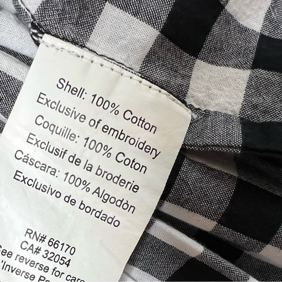 PANKAJ & NIDHI Gingham Swing Floral Tunic Blouse Top Small Anthropologie.  167 - Picture 3 of 3